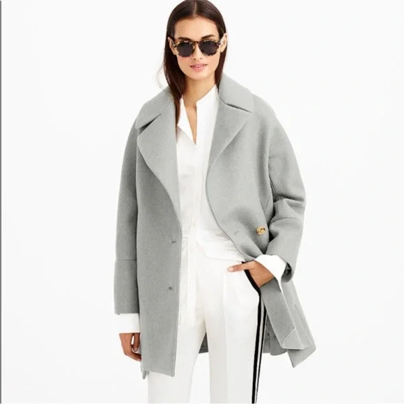 J Crew Melton Wool Swing Coat Size 8 - Picture 1 of 13